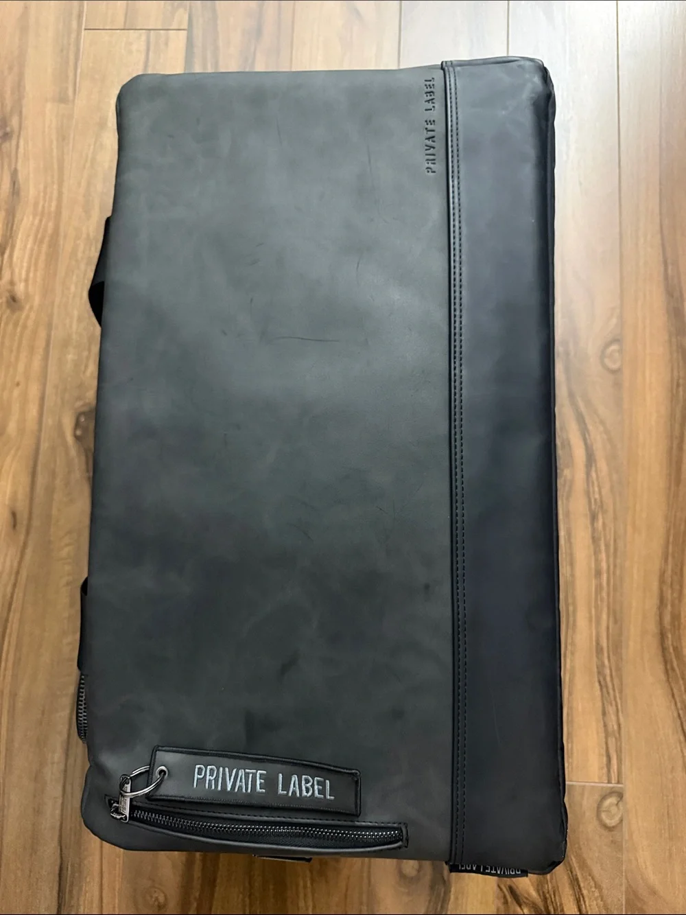 Private Label Platinum Black Men's Duffel Bag with Removable Strap